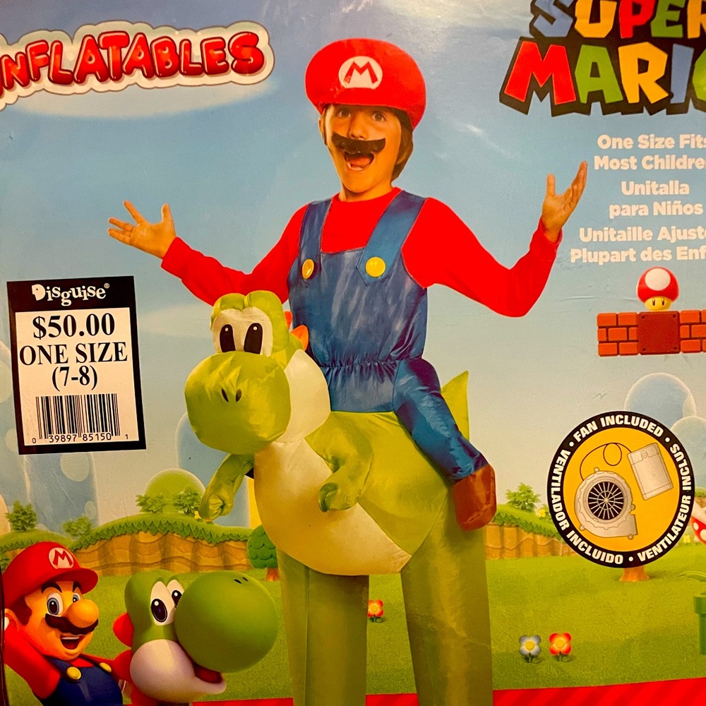 Inflatable Super Mario costume for kids